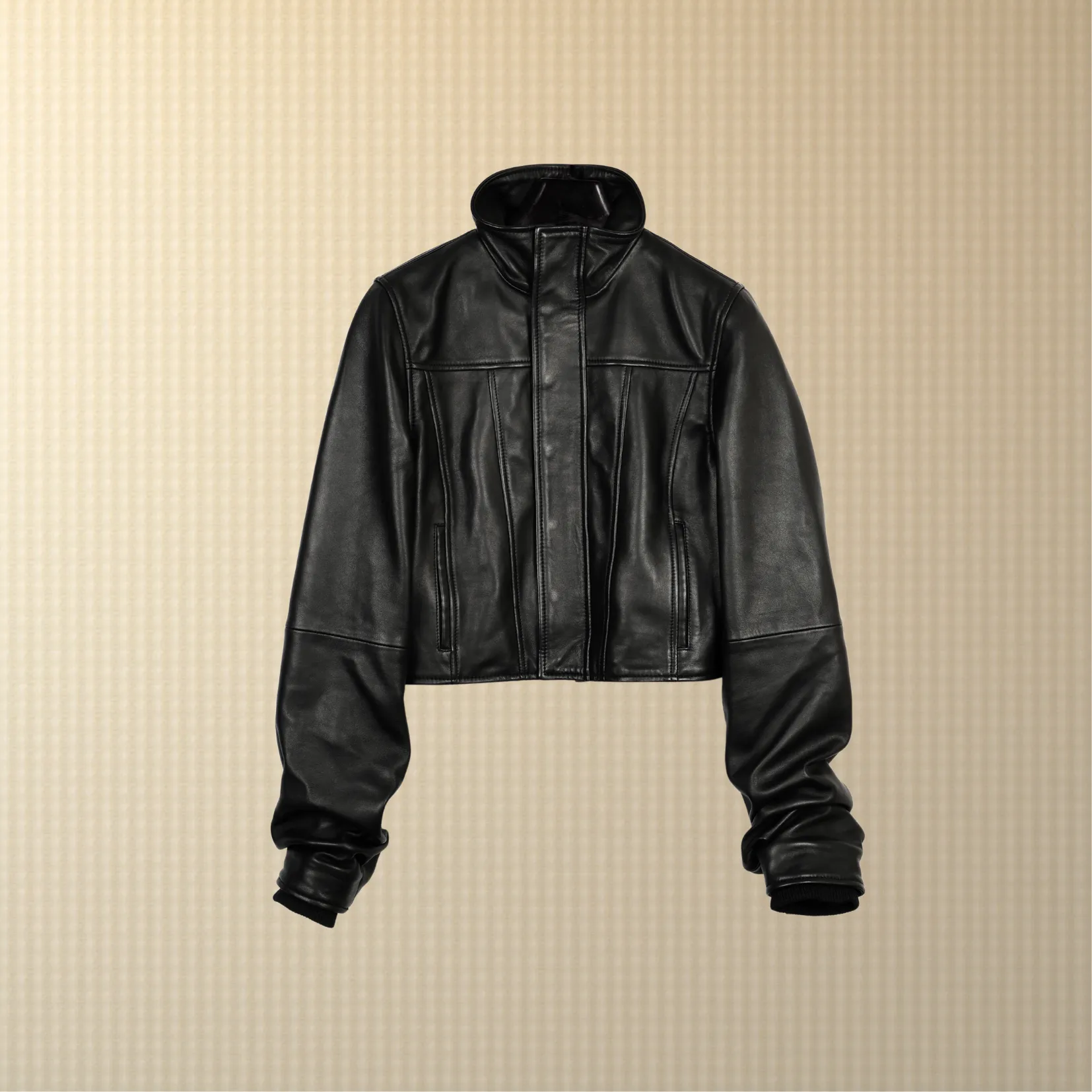 Leather Cropped Jacket