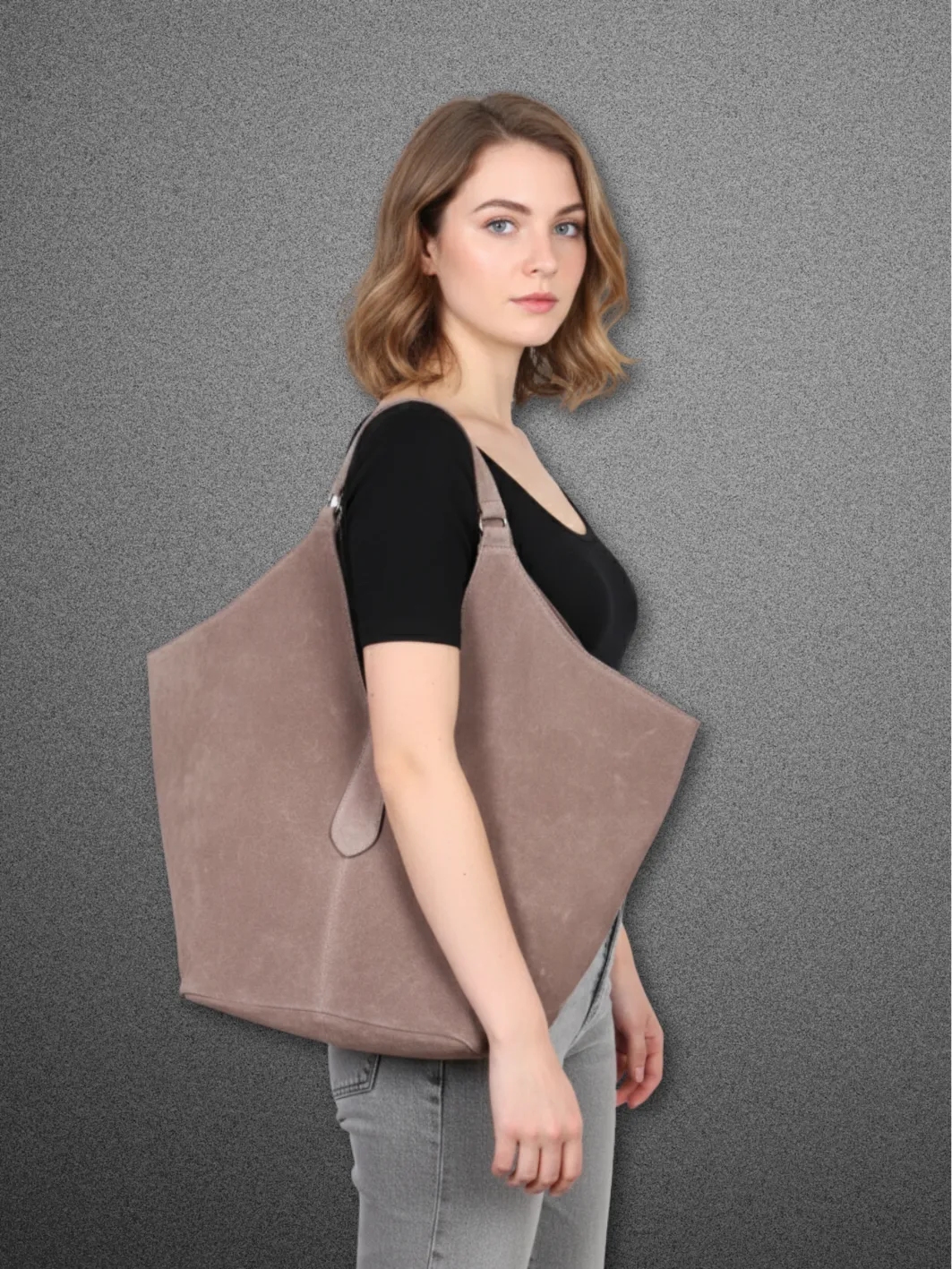 THOE Suede Oversized Tote