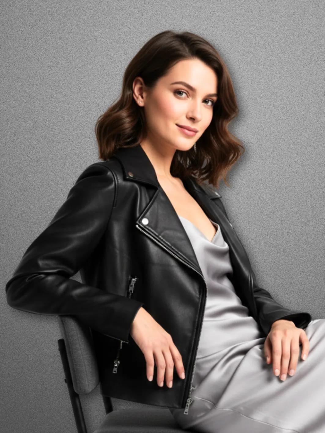 ZOE Leather Biker Jacket