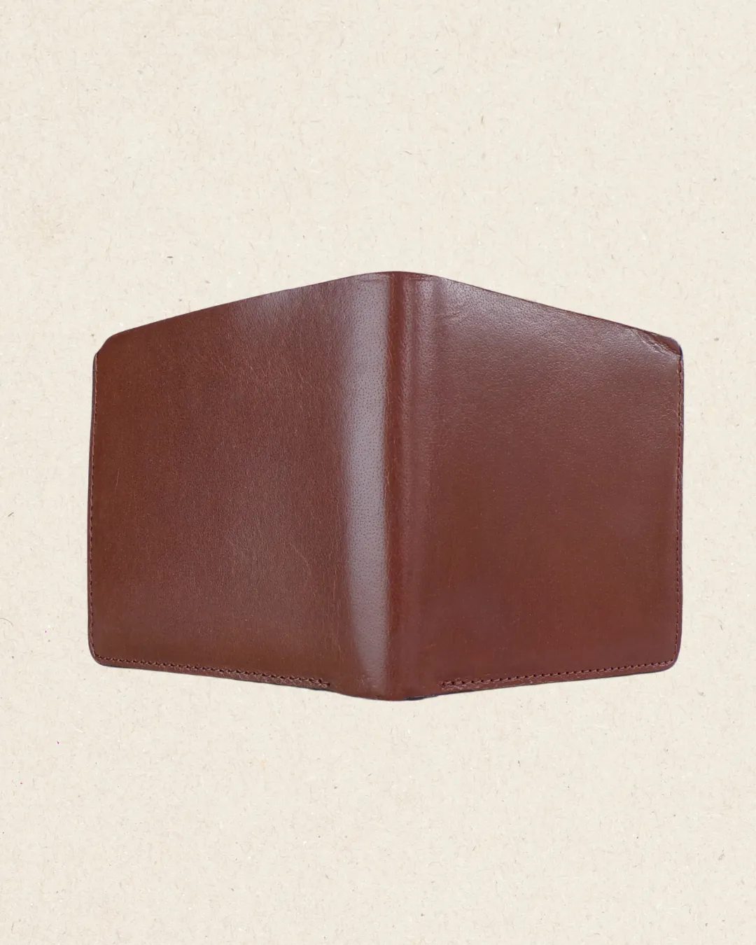 TROY Unisex Leather Bi-fold Wallet Cinnamon