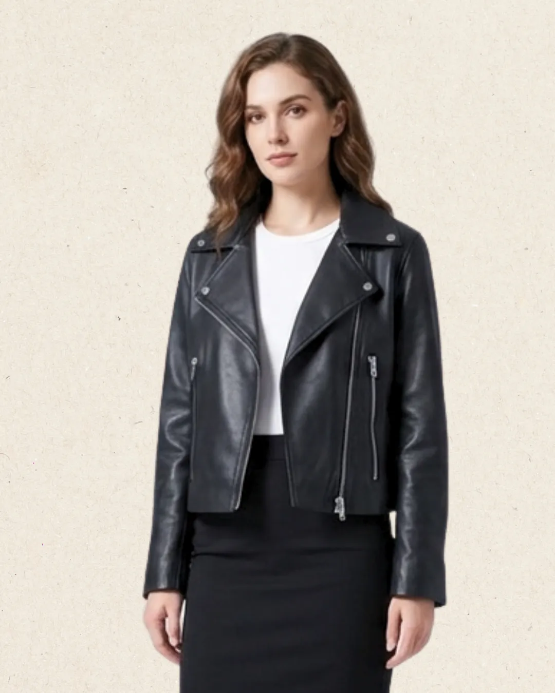 ZOE Leather Biker Jacket